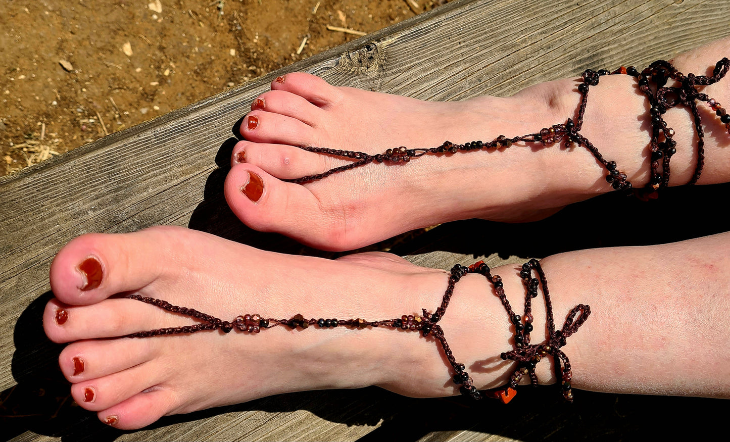 Nature’s Jewels for Your Soles – Beaded Barefoot Sandals