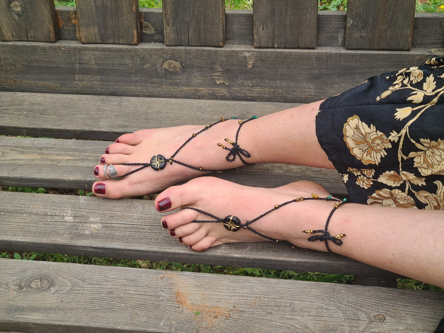 Nature’s Jewels for Your Soles – Beaded Barefoot Sandals