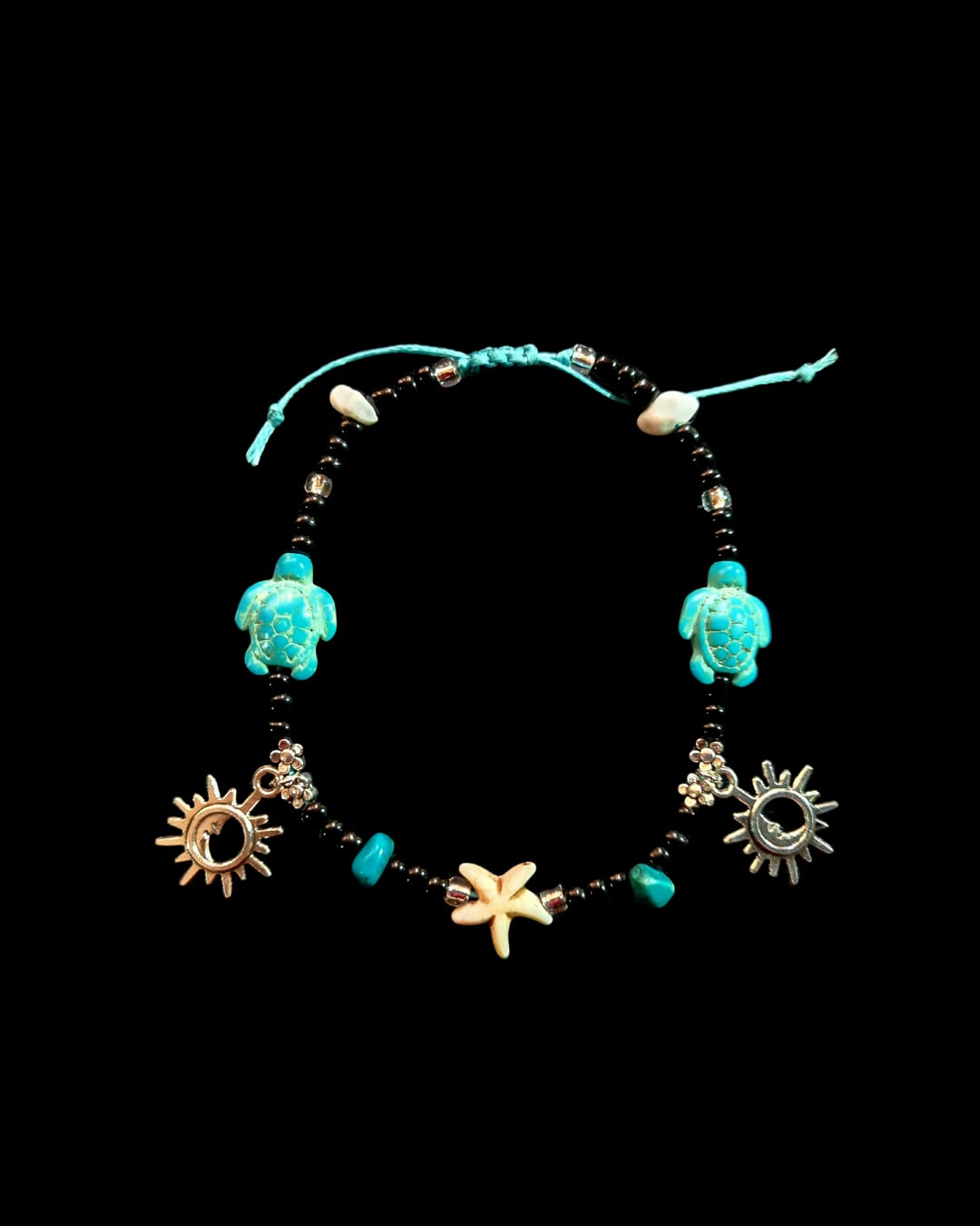 Sea Breeze – Handmade Turtle Beach Anklet