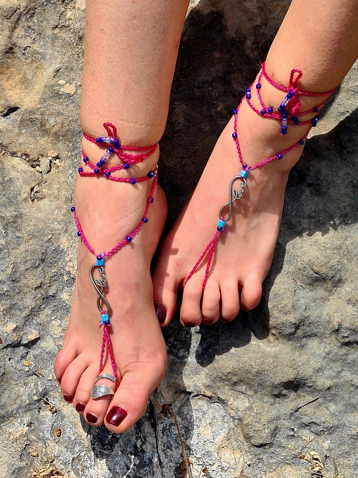 Festival Fire – Boho Barefoot Sandals for Music & Dance