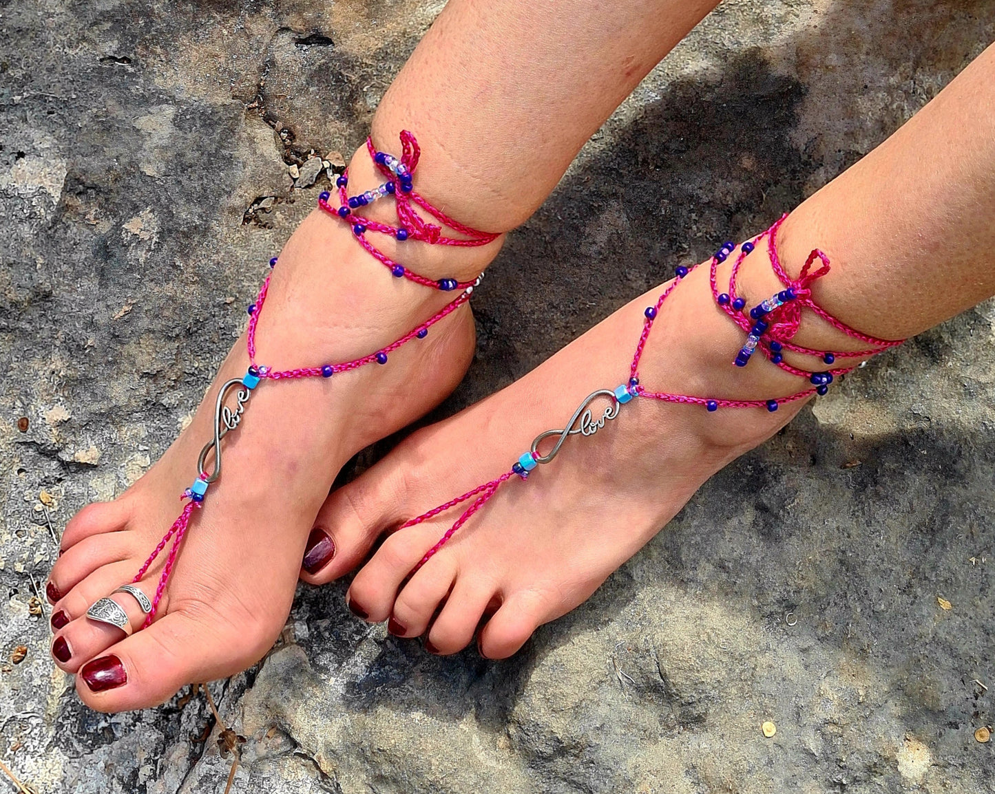 Festival Fire – Boho Barefoot Sandals for Music & Dance