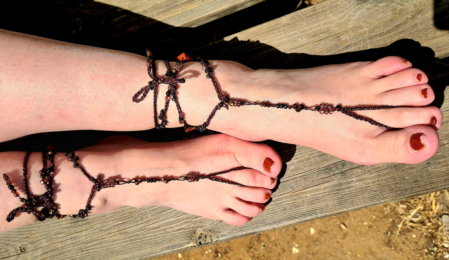 Nature’s Jewels for Your Soles –  Beaded Barefoot Sandals