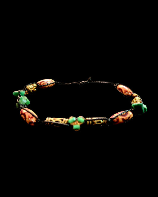 Nature’s Jewels– Crystal and Wooden Beads Bracelet