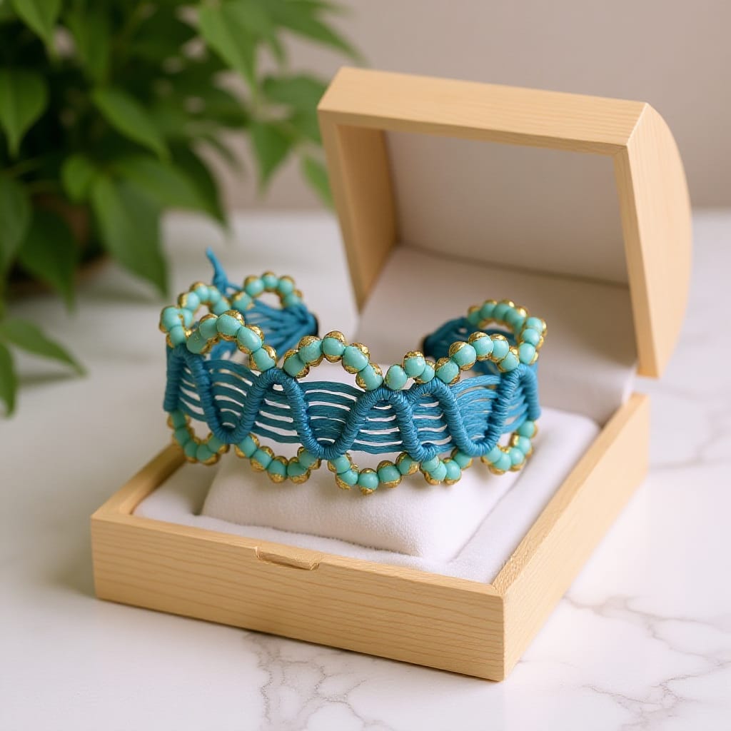 Boho Macramé Bracelet with Beads & Gold Accents — Adjustable, Handmade, Available in Multiple Colors