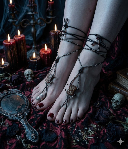 Sigil of the Earth – Handmade Foot Jewelry with Earth Toned Charm